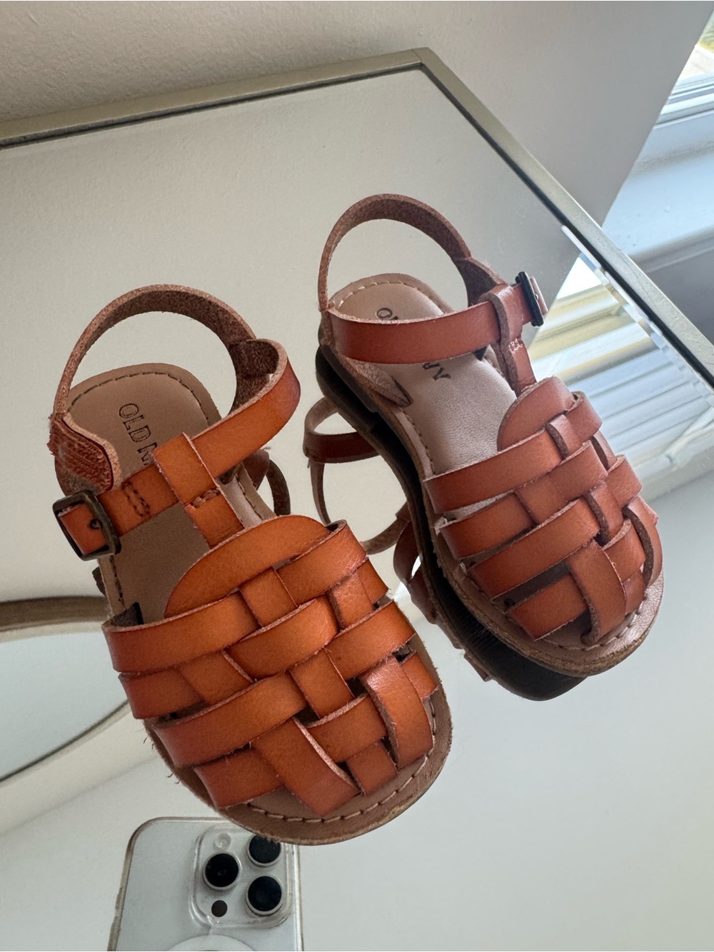 Old Navy Kids' Brown Woven Strap Sandals